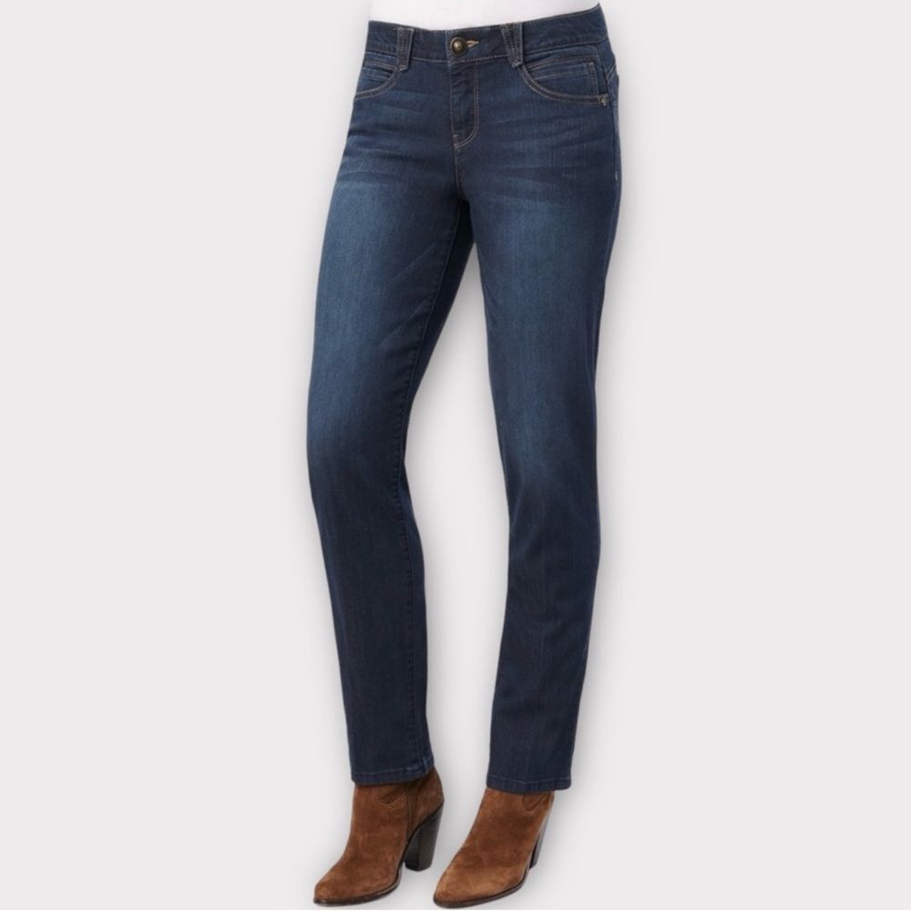 Democracy Natalie Ab Solution Straight Leg‎ Distressed Jean Indigo 16 Nwt